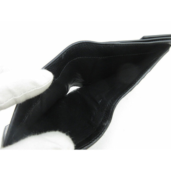 BOTTEGA VENETA Double Hook Bifold Wallet Black Leather - Picture 7 of 9